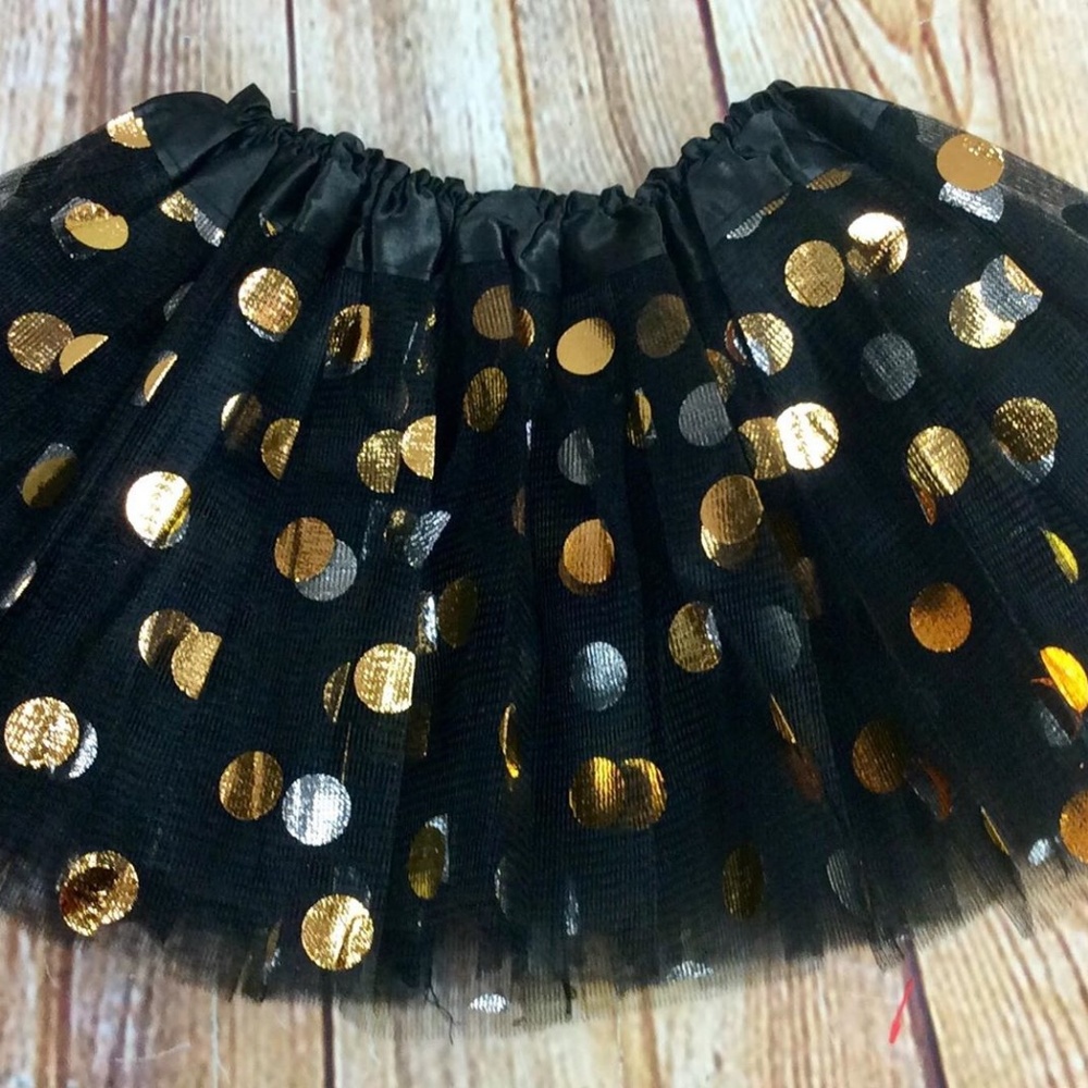 Brand New Baby Gold Polka Dot Playtime Tutu - Picture 4 of 8